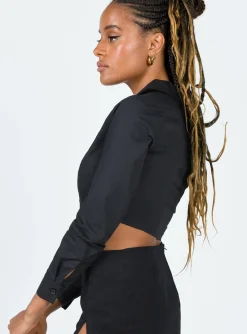Princess Polly Byredo Cropped Blazer  Black Shop