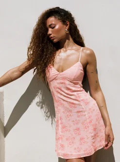 Princess Polly Byrony Mini Dress  Pink Multi Cheap