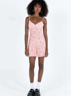 Princess Polly Byrony Mini Dress  Pink Multi Cheap
