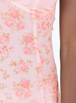 Princess Polly Byrony Mini Dress  Pink Multi Cheap