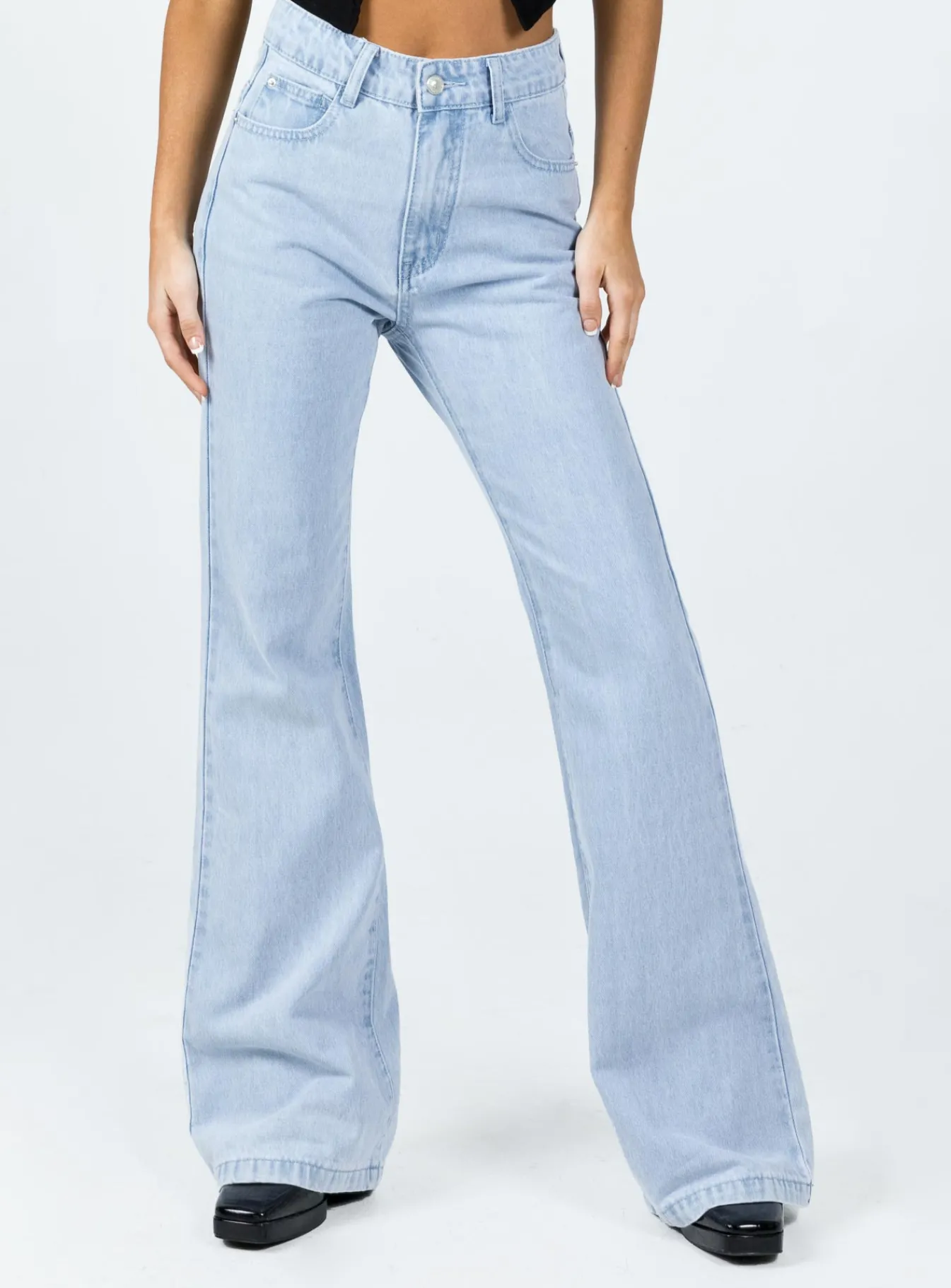 Princess Polly Cabarita Lounge Denim Jeans Light Wash Online