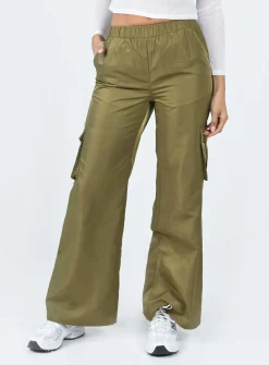 Princess Polly Cademan Cargo Pants  Khaki Flash Sale