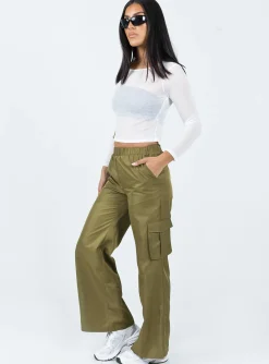 Princess Polly Cademan Cargo Pants  Khaki Flash Sale