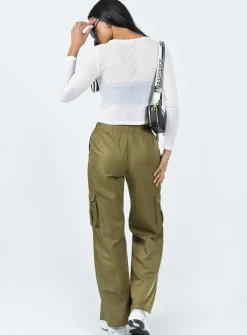 Princess Polly Cademan Cargo Pants  Khaki Flash Sale
