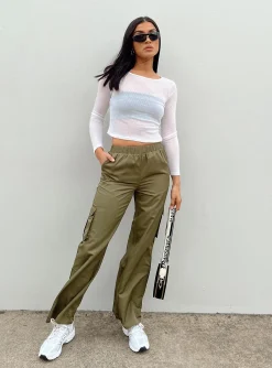 Princess Polly Cademan Cargo Pants  Khaki Flash Sale