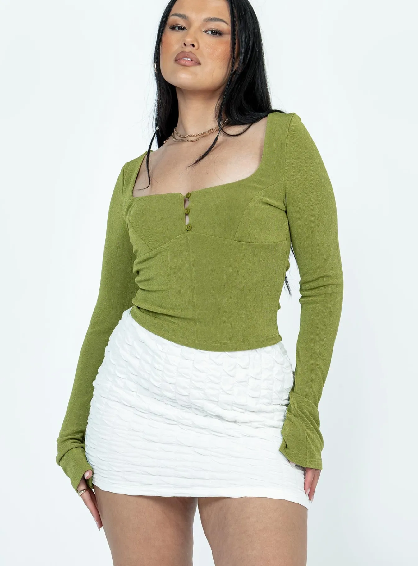 Princess Polly Cadence Mini Skirt White Discount