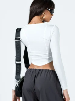 Princess Polly Cahill Long Sleeve Top White Shop