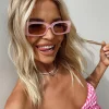 Princess Polly Cahill Sunglasses  Pink Sale