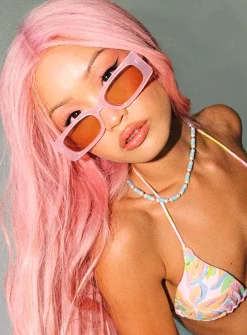 Princess Polly Cahill Sunglasses  Pink Sale