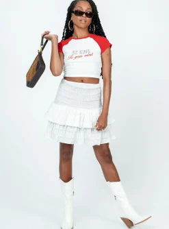 Princess Polly Cailyn Mini Skirt  White Hot