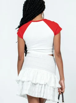 Princess Polly Cailyn Mini Skirt  White Hot