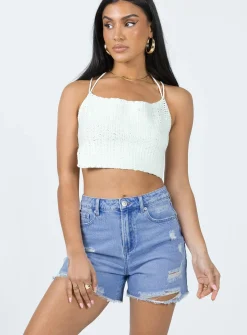 Princess Polly Cairo Rippedshorts  Denim Cheap