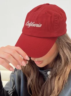 Princess Polly Cal Cap  Red Shop