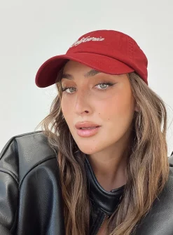 Princess Polly Cal Cap  Red Shop