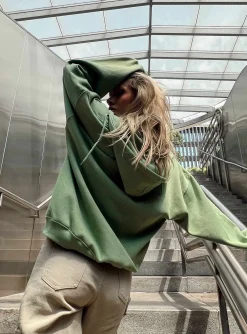 Princess Polly Calder Zip Hoodie Green Best Sale