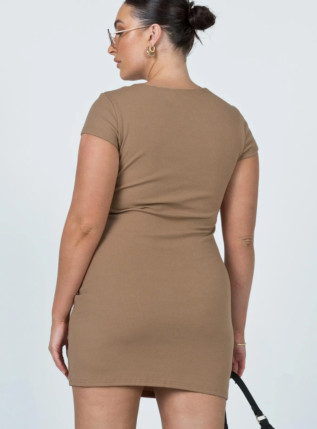 Princess Polly Caleb Mini Dress Brown Cheap