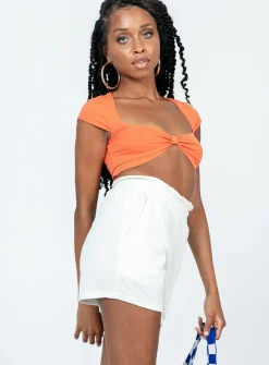Princess Polly Caleigh Shorts White Hot