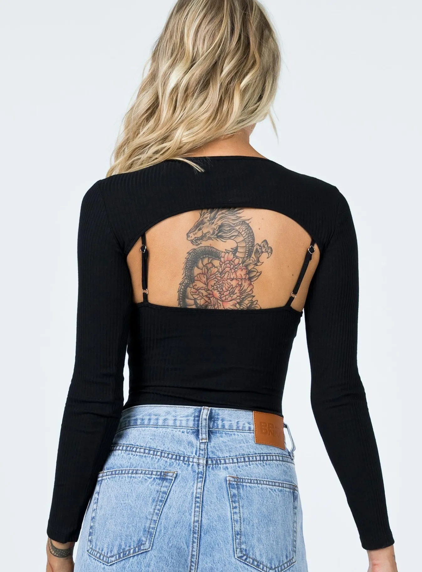 Princess Polly Calla Long Sleeve Bodysuit Black Discount