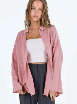 Princess Polly Callie Shirt  Pink Sale