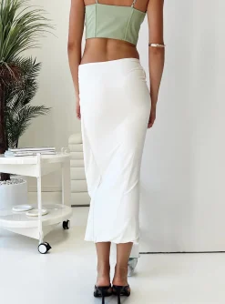 Princess Polly Callile Midi Wrap Skirt White Outlet