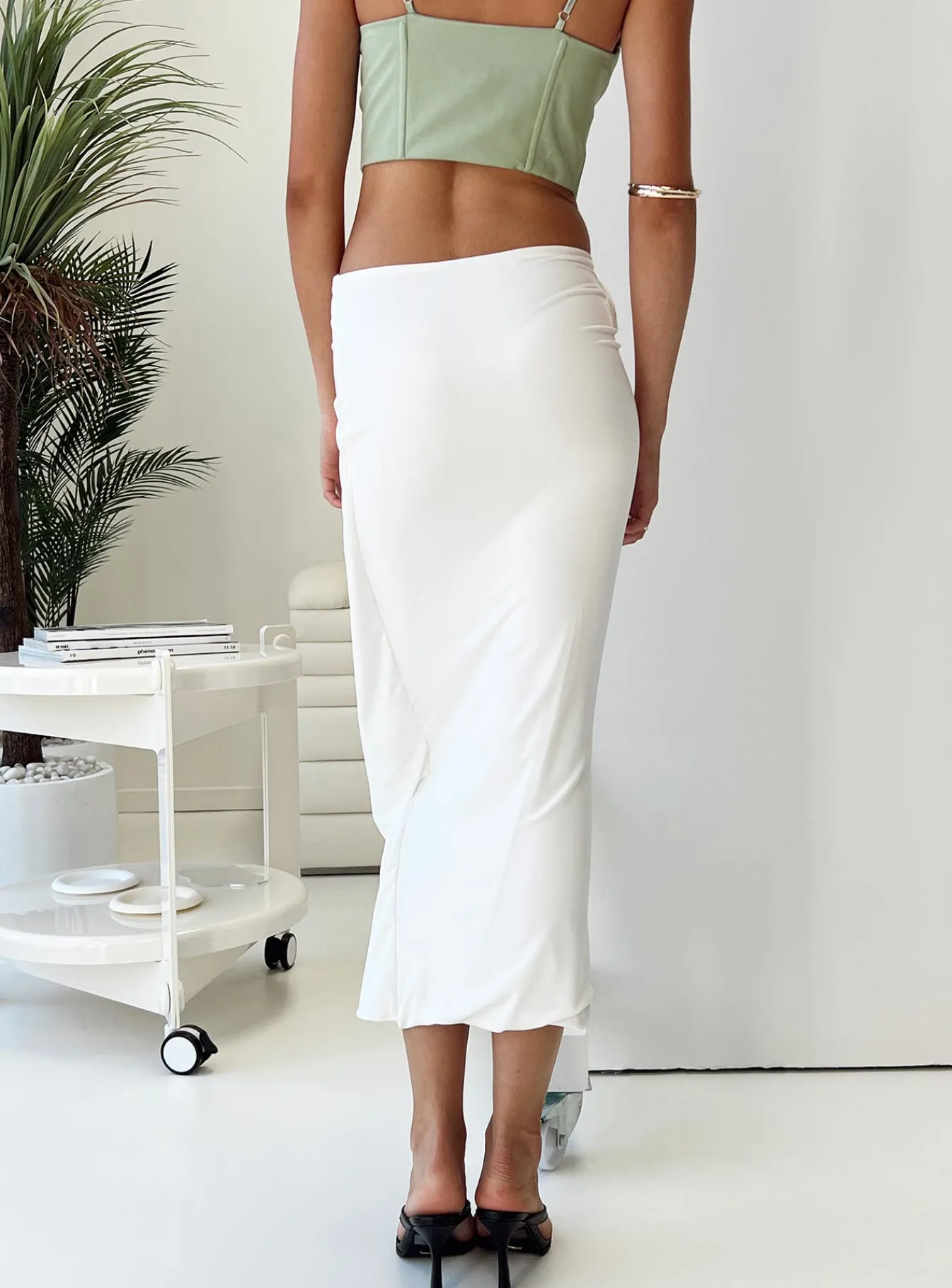 Princess Polly Callile Midi Wrap Skirt White Outlet