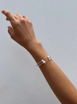 Princess Polly Calloway Pearl Cuff  Silver Best