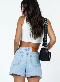 Princess Polly Camarishorts Light Wash Denim Flash Sale