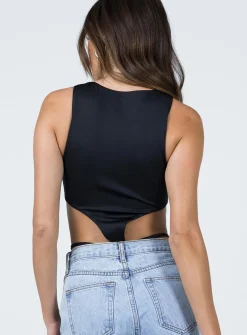 Princess Polly Camden Bodysuit Black Sale