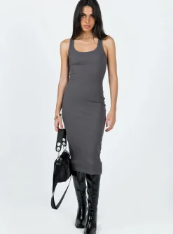 Princess Polly Camellia Midi Dress Slate  Grey Online