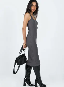 Princess Polly Camellia Midi Dress Slate  Grey Online