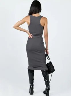 Princess Polly Camellia Midi Dress Slate  Grey Online