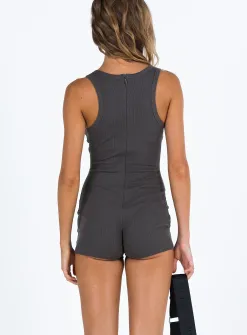 Princess Polly Camellia Romper  Grey Cheap