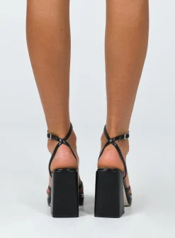 Princess Polly Cammie Heels  Black Best