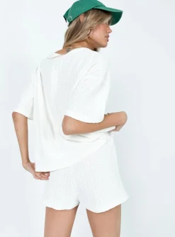 Princess Polly Cammie Knit Set  White Discount