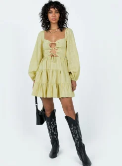Princess Polly Campbell Mini Dress Sage Best