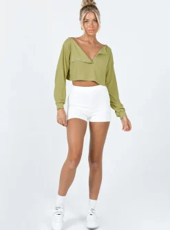 Princess Polly Candice Shorts  White Flash Sale