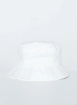 Princess Polly Canvas Bucket Hat  White Clearance