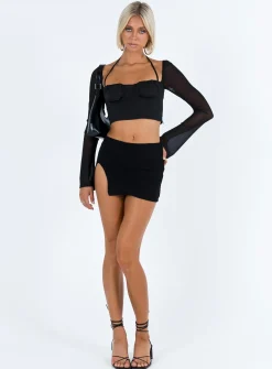 Princess Polly Capel Long Sleeve Top Black Fashion