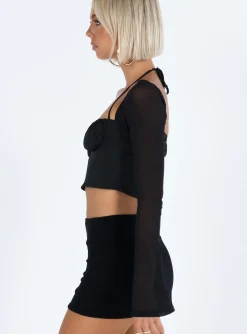 Princess Polly Capel Long Sleeve Top Black Fashion