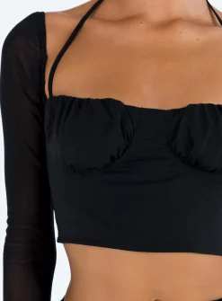 Princess Polly Capel Long Sleeve Top Black Fashion