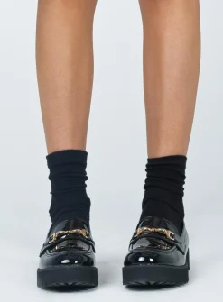 Princess Polly Capri Loafers  Black Best