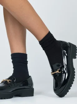 Princess Polly Capri Loafers  Black Best