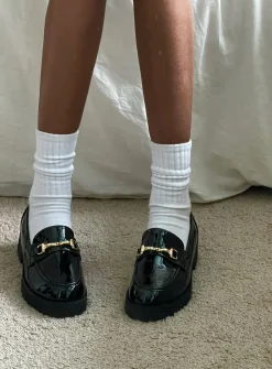 Princess Polly Capri Loafers  Black Best