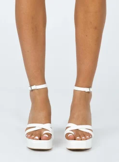 Princess Polly Caprice Heels  White Best Sale