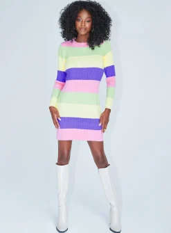 Princess Polly Cara Mini Dress Stripe   Multi Sale