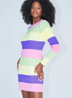 Princess Polly Cara Mini Dress Stripe   Multi Sale