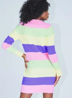 Princess Polly Cara Mini Dress Stripe   Multi Sale