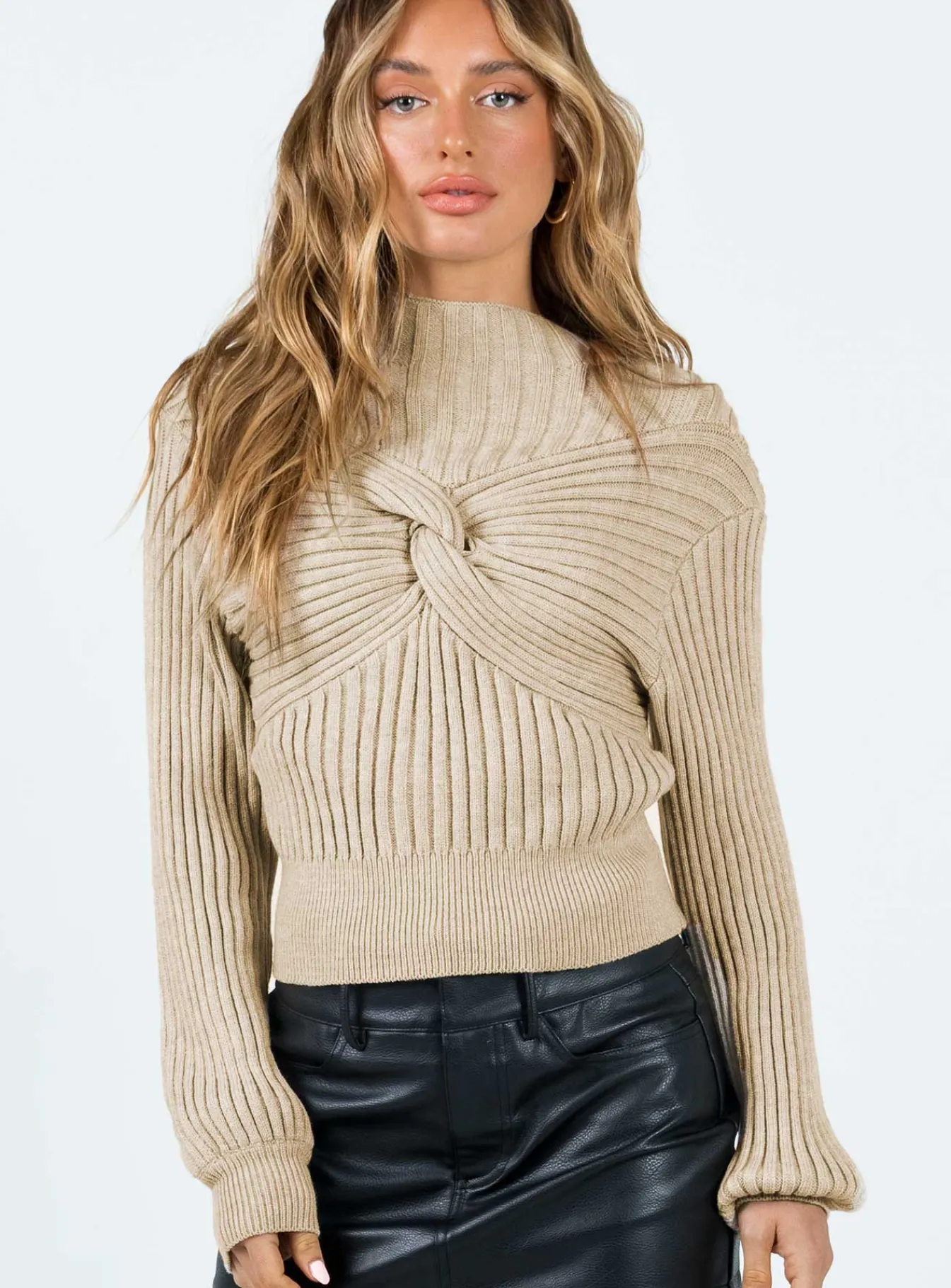 Princess Polly Cardoc Sweater Beige Discount