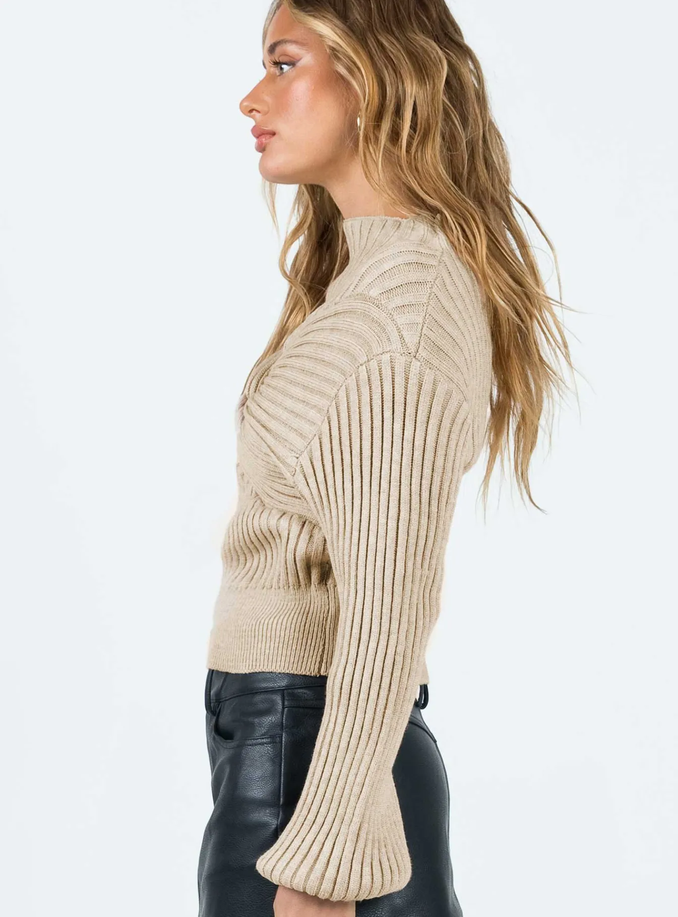 Princess Polly Cardoc Sweater Beige Discount