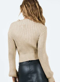 Princess Polly Cardoc Sweater Beige Discount